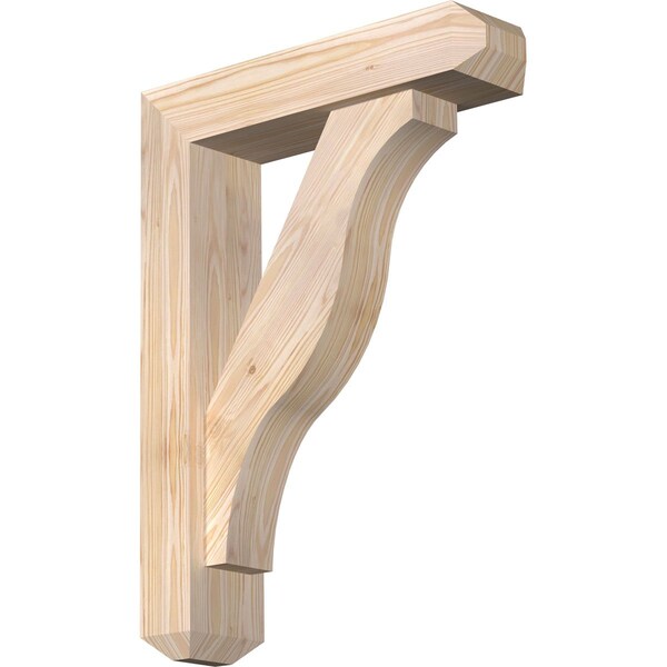 Ekena Millwork Funston Craftsman Smooth Bracket w/ Offset Brace, Douglas Fir, 5 1/2"W x 22"D x 30"H BKT0604X22X30FST04SDF - main